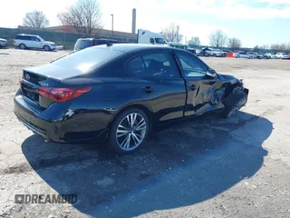 2018 Infiniti Q50 3.0t LUXE with VIN JN1EV7AP1JM355865, listed as a IAAI auction lot 41863684 with 84,336 mi miles. Bid and sale history available at carsss.com. Image 4.
