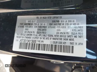 2017 Mazda CX-9 Touring with VIN JM3TCBCY3H0139866, listed as a IAAI auction lot 41849281 with 135,259 mi miles and . Bid and sale history available at DreamBid. Image 9.
