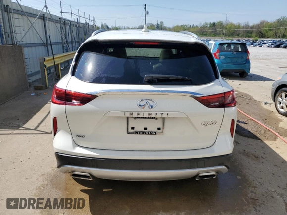2019 Infiniti QX50 Luxe z VIN 3PCAJ5M34KF121377, wystawiony jako Copart lot #53075985 z przebiegiem 16 573 mil mil oraz Szkoda całkowita • Salvage title. Historia ofert i sprzedaży dostępna na DreamBid. Obrazek 6.