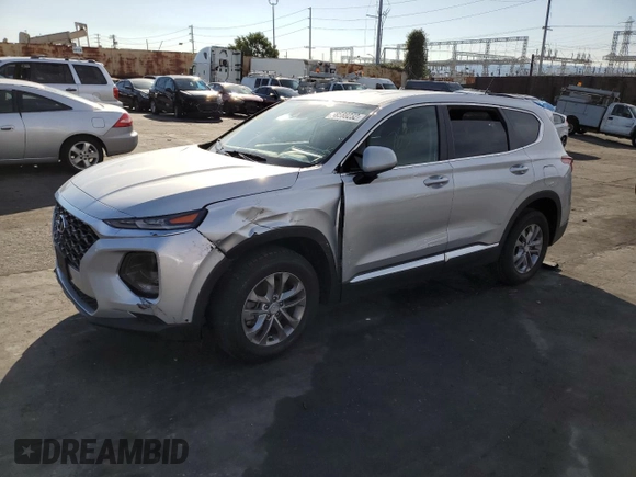 2019 Hyundai Santa Fe SE with VIN 5NMS2CAD2KH122836, listed as a Copart auction lot 68588232 with 76,345 mi miles. Bid and sale history available at carsss.com. Image 1.