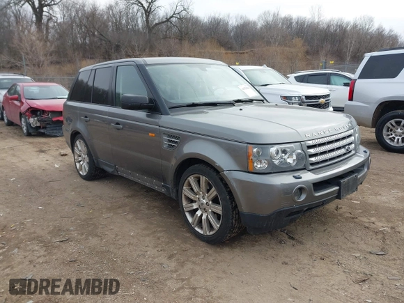 2008 Land Rover Range Rover Sport SC with VIN SALSH23458A135906, listed as a IAAI auction lot 41553624 with 169,459 mi miles. Bid and sale history available at carsss.com. Image 1.