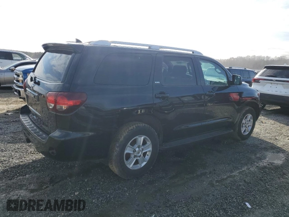 2018 Toyota Sequoia SR5 with VIN 5TDBY5G19JS163466, listed as a Copart auction lot 82850304 with 165,339 mi miles and Non Repairable. Bid and sale history available at carsss.com. Image 3.