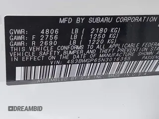 2022 Subaru Legacy Touring XT with VIN 4S3BWGP65N3016355, listed as a IAAI auction lot 42605867 with 27,070 mi miles and . Bid and sale history available at DreamBid. Image 9.
