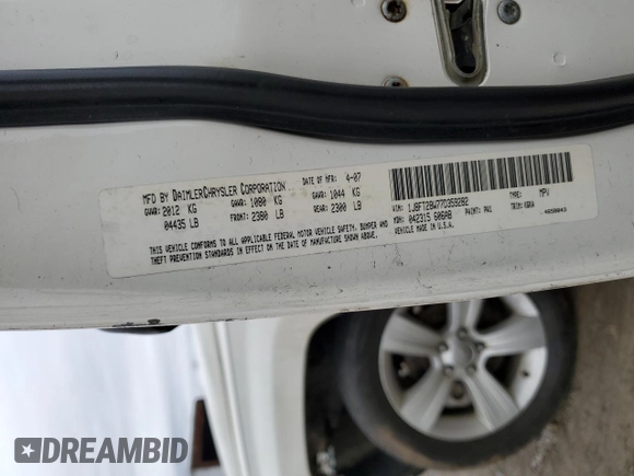2007 Jeep Patriot Sport with VIN 1J8FT28W77D359282, listed as a Copart auction lot 44372385 with 194,152 mi miles and Salvage Title. Bid and sale history available at DreamBid. Image 15.