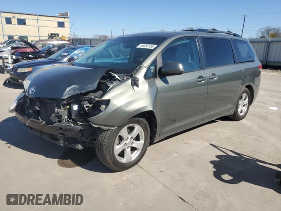 2013 Toyota Sienna LE AAS with VIN 5TDKK3DC1DS351138, listed as a Copart auction lot 46450155 with 130,465 mi miles and Clean Title. Bid and sale history available at DreamBid. Image 1.