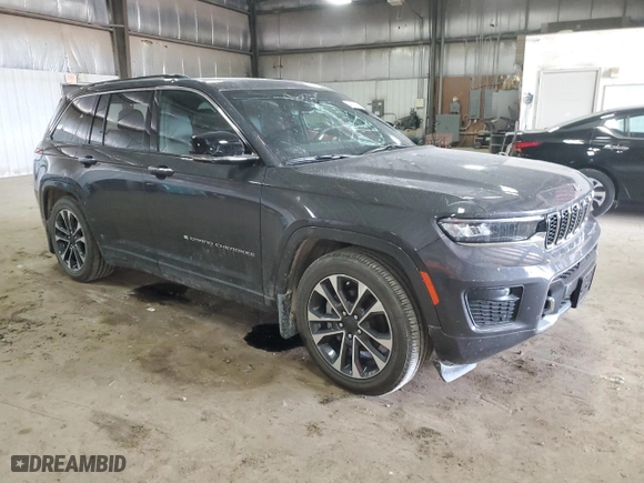 2024 Jeep Grand Cherokee Overland with VIN 1C4RJHDG9RC697450, listed as a Copart auction lot 54215594 with 3,529 mi miles and Salvage Title. Bid and sale history available at carsss.com. Image 4.