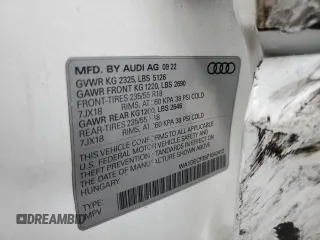2023 Audi Q3 S line Premium z VIN WA1DECF35P1042412, wystawiony jako Copart lot #56013225 z przebiegiem 37 715 mil mil oraz Szkoda całkowita • Salvage title. Historia ofert i sprzedaży dostępna na DreamBid. Obrazek 13.