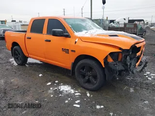 2019 Ram 1500 Tradesman z VIN 1C6RR7KT5KS615400, wystawiony jako IAAI lot #41493330 z przebiegiem 44 729 mil mil oraz . Historia ofert i sprzedaży dostępna na DreamBid. Obrazek 1.
