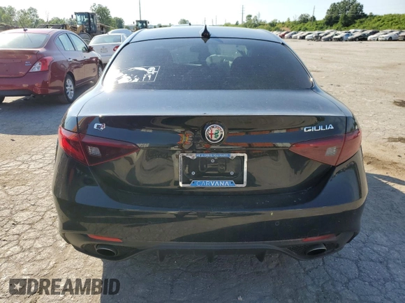 2017 Alfa Romeo Giulia with VIN ZARFAEDN4H7535772, listed as a Copart auction lot 58783614 with Not provided miles and Salvage title. Bid and sale history available at DreamBid. Image 6.