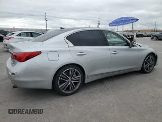 2015 Infiniti Q50 Sport with VIN JN1BV7AP7FM343293, listed as a Copart auction lot 53559645 with 123,386 mi miles and Salvage title. Bid and sale history available at DreamBid. Image 3.