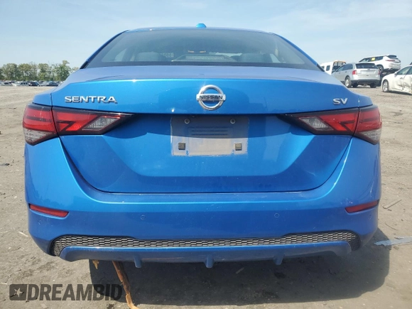2021 Nissan Sentra SV with VIN 3N1AB8CV7MY287775, listed as a Copart auction lot 55027945 with 87,609 mi miles and Salvage title. Bid and sale history available at DreamBid. Image 6.