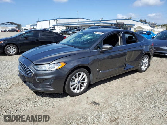 2020 Ford Fusion SE with VIN 3FA6P0LU0LR265614, listed as a Copart auction lot 49718805 with 96,319 mi miles and Salvage Title. Bid and sale history available at carsss.com. Image 1.