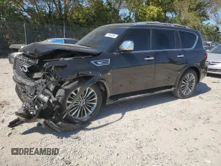 2018 Infiniti QX80 with VIN JN8AZ2NE9J9192420, listed as a Copart auction lot 71944594 with 74,376 mi miles and Salvage Title. Bid and sale history available at carsss.com. Image 1.