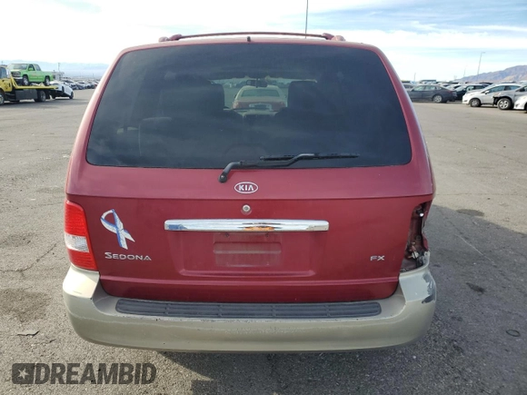 2004 Kia Sedona LX with VIN KNDUP131546612432, listed as a Copart auction lot 87326764 with 156,259 mi miles and Salvage Title. Bid and sale history available at carsss.com. Image 6.