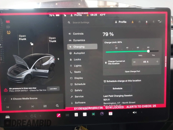 2024 Tesla Model 3 Long Range with VIN 5YJ3E1EB0RF860736, listed as a IAAI auction lot 41966827 with 5,134 mi miles and . Bid and sale history available at DreamBid. Image 18.