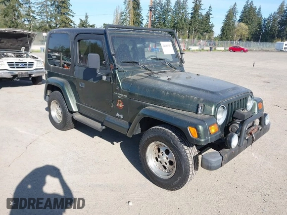 1997 Jeep Wrangler Sahara with VIN 1J4FY49S4VP523156, listed as a IAAI auction lot 42046797 with 193,408 mi miles. Bid and sale history available at carsss.com. Image 1.