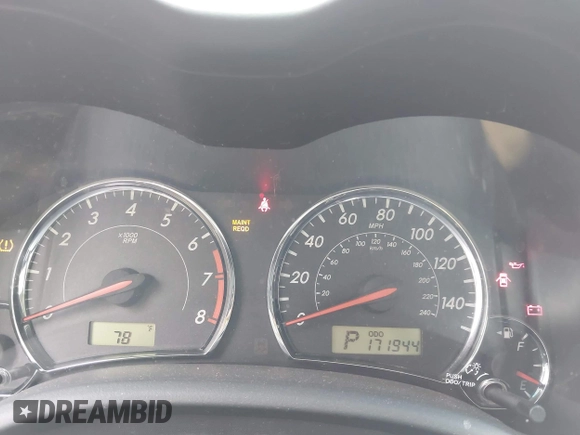 2011 Toyota Corolla L with VIN 2T1BU4EE3BC553274, listed as a IAAI auction lot 41917792 with 171,944 mi miles. Bid and sale history available at carsss.com. Image 7.