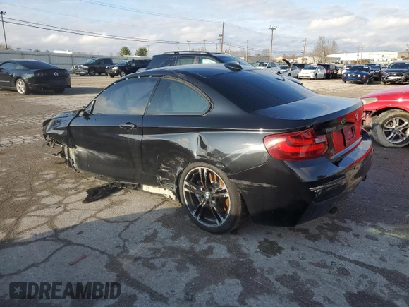 2015 BMW 2 Series M235i with VIN WBA1J7C59FV253943, listed as a Copart auction lot 81580374 with 0 mi miles and Salvage Title. Bid and sale history available at carsss.com. Image 2.
