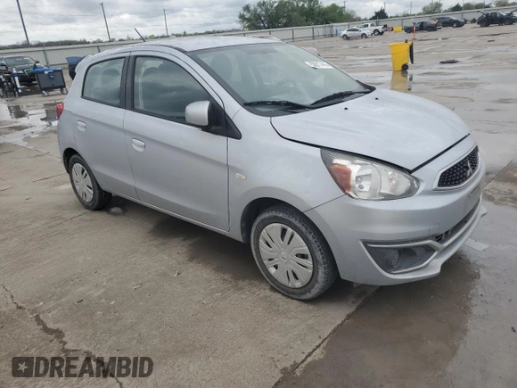2019 Mitsubishi Mirage ES z VIN ML32A3HJ6KH004243, wystawiony jako Copart lot #50917445 z przebiegiem 56 220 mil mil oraz Czysty tytuł • Clean title. Historia ofert i sprzedaży dostępna na DreamBid. Obrazek 4.
