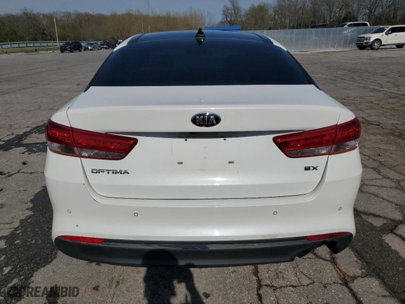 2018 Kia Optima EX with VIN 5XXGU4L37JG271850, listed as a Copart auction lot 52442625 with 125,158 mi miles and Salvage Title. Bid and sale history available at carsss.com. Image 6.