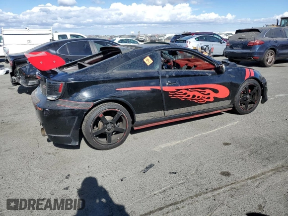 2002 Toyota Celica GT with VIN JTDDR32T120128461, listed as a Copart auction lot 78031324 with 185,315 mi miles and Salvage Title. Bid and sale history available at carsss.com. Image 3.