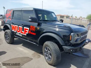 2024 Ford Bronco Badlands with VIN 1FMEE9BP7RLA35583, listed as a IAAI auction lot 41905835 with 11,260 mi miles. Bid and sale history available at carsss.com. Image 1.