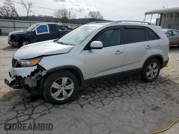 2012 Kia Sorento EX with VIN 5XYKU4A25CG305691, listed as a Copart auction lot 49733515 with 204,552 mi miles and Salvage Title. Bid and sale history available at carsss.com. Image 1.
