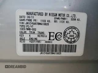 2011 Infiniti G37 x with VIN JN1CV6AR7BM410825, listed as a Copart auction lot 54728905 with 150,283 mi miles and Clean Title. Bid and sale history available at DreamBid. Image 12.