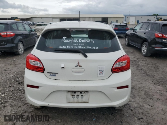 2020 Mitsubishi Mirage ES z VIN ML32A3HJ6LH010710, wystawiony jako Copart lot #53871695 z przebiegiem 61 487 mil mil oraz Szkoda całkowita • Salvage title. Historia ofert i sprzedaży dostępna na DreamBid. Obrazek 6.