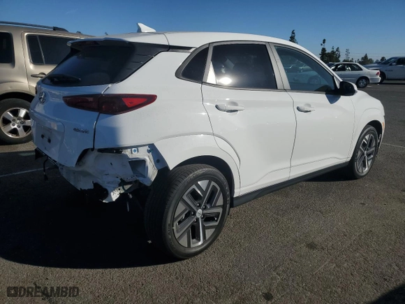 2022 Hyundai Kona Electric SEL with VIN KM8K33AG9NU140069, listed as a Copart auction lot 80734774 with 34,811 mi miles and Salvage Title. Bid and sale history available at carsss.com. Image 3.