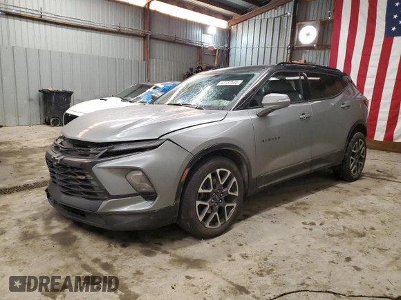 2024 Chevrolet Blazer RS z VIN 3GNKBKRS7RS160053, wystawiony jako Copart lot #43131605 z przebiegiem 18 443 mil mil oraz Szkoda całkowita • Salvage title. Historia ofert i sprzedaży dostępna na DreamBid. Obrazek 1.