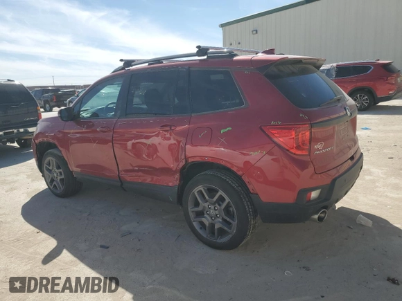 2023 Honda Passport EX-L with VIN 5FNYF8H57PB007264, listed as a Copart auction lot 48942955 with 18,013 mi miles and Salvage Title. Bid and sale history available at DreamBid. Image 2.