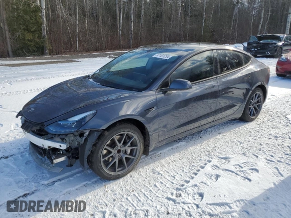 2023 Tesla Model 3 with VIN 5YJ3E1EA7PF496089, listed as a Copart auction lot 87101254 with 42,830 mi miles and Salvage Title. Bid and sale history available at DreamBid. Image 1.