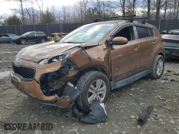 2017 Kia Sportage LX with VIN KNDPMCAC7H7291029, listed as a Copart auction lot 48164115 with 70,199 mi miles and Salvage Title. Bid and sale history available at DreamBid. Image 1.