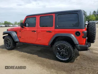 2022 Jeep Wrangler Unlimited Willys with VIN 1C4HJXDN7NW217581, listed as a Copart auction lot 64223115 with 51,132 mi miles and Clean title. Bid and sale history available at DreamBid. Image 2.