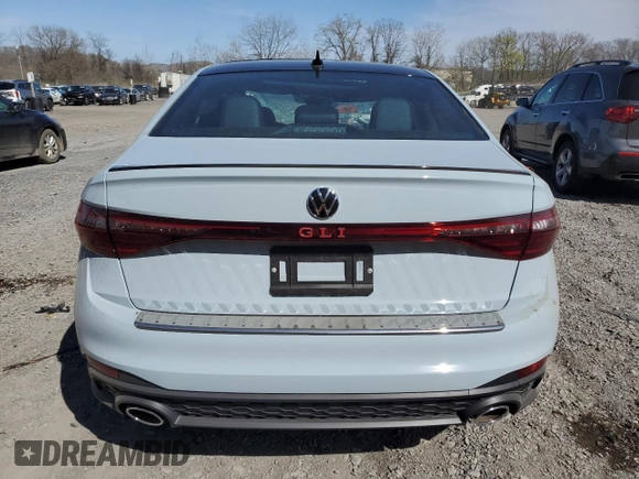 2025 Volkswagen Jetta GLI Autobahn with VIN 3VW2T7BU0SM061533, listed as a Copart auction lot 54275155 with 175 mi miles and Salvage title. Bid and sale history available at DreamBid. Image 6.