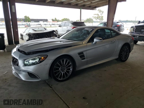 2018 Mercedes-Benz SL 550 with VIN WDDJK7DA5JF054120, listed as a Copart auction lot 61228535 with 50,742 mi miles and Salvage title. Bid and sale history available at DreamBid. Image 1.