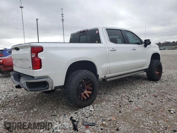 2020 Chevrolet Silverado 1500 LTZ with VIN 1GCUYGEL8LZ216409, listed as a Copart auction lot 43725745 with 48,799 mi miles and Salvage Title. Bid and sale history available at DreamBid. Image 3.