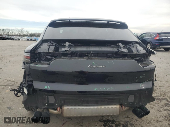 2023 Porsche Cayenne with VIN WP1BA2AY8PDA26241, listed as a Copart auction lot 46099305 with 22,296 mi miles and Salvage title. Bid and sale history available at DreamBid. Image 6.
