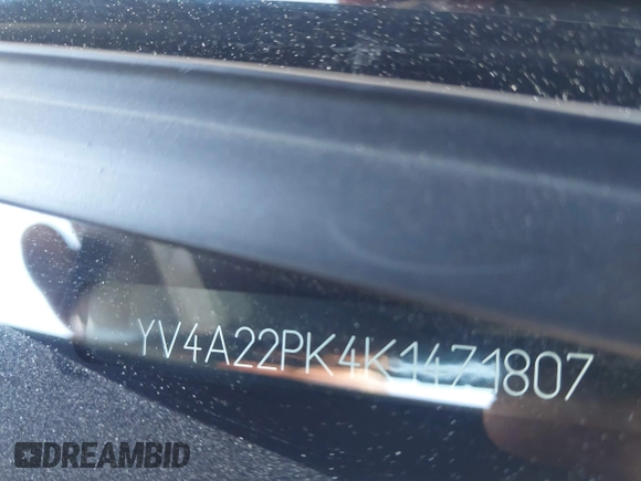 2019 Volvo XC90 Momentum with VIN YV4A22PK4K1471807, listed as a IAAI auction lot 42709871 with 68,196 mi miles and . Bid and sale history available at DreamBid. Image 9.