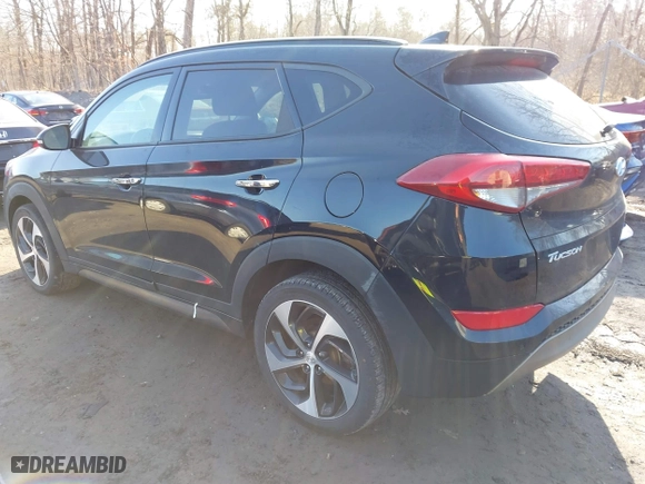 2016 Hyundai Tucson Limited with VIN KM8J3CA23GU165293, listed as a IAAI auction lot 41756821 with 59,998 mi miles. Bid and sale history available at carsss.com. Image 3.