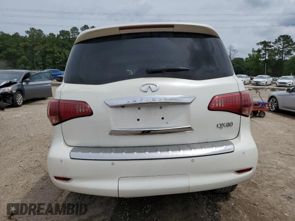 2017 Infiniti QX80 with VIN JN8AZ2NF1H9646579, listed as a Copart auction lot 58546715 with 80,244 mi miles and Salvage title. Bid and sale history available at DreamBid. Image 6.
