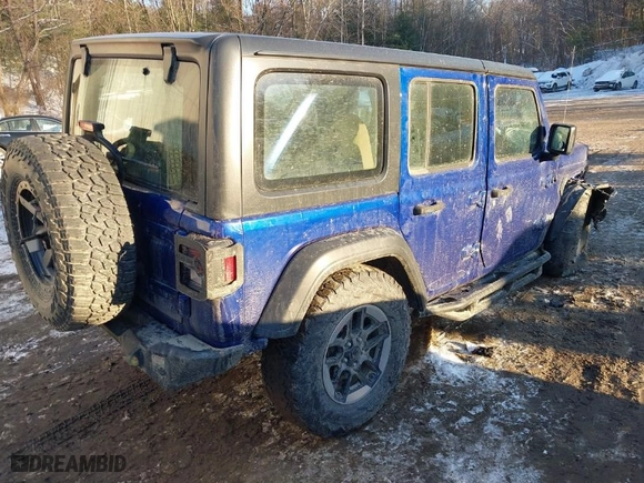 2018 Jeep Wrangler Unlimited Sport S with VIN 1C4HJXDG8JW179984, listed as a IAAI auction lot 41173628 with 103,136 mi miles. Bid and sale history available at carsss.com. Image 4.