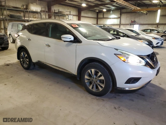 2017 Nissan Murano SL with VIN 5N1AZ2MH0HN105704, listed as a Copart auction lot 88717435 with 66,437 mi miles and Salvage Title. Bid and sale history available at carsss.com. Image 4.