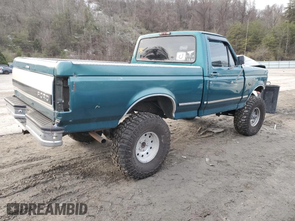 1996 Ford F-150 with VIN 1FTEF14N6TNA12743, listed as a Copart auction lot 84621234 with 169,102 mi miles and Salvage title. Bid and sale history available at DreamBid. Image 3.