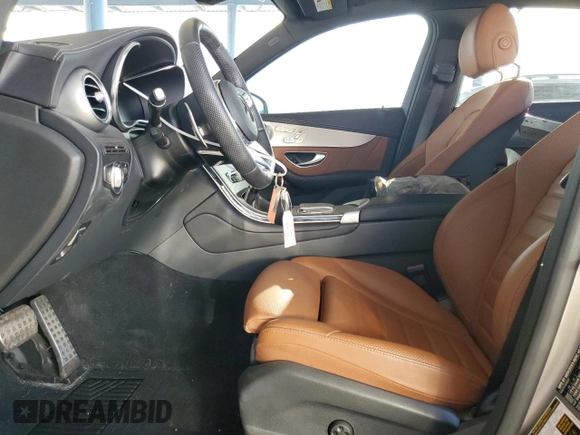 2021 Mercedes-Benz GLC with VIN W1N0G6EB9MF991834, listed as a Copart auction lot 76403474 with 22,676 mi miles and Salvage Title. Bid and sale history available at carsss.com. Image 7.