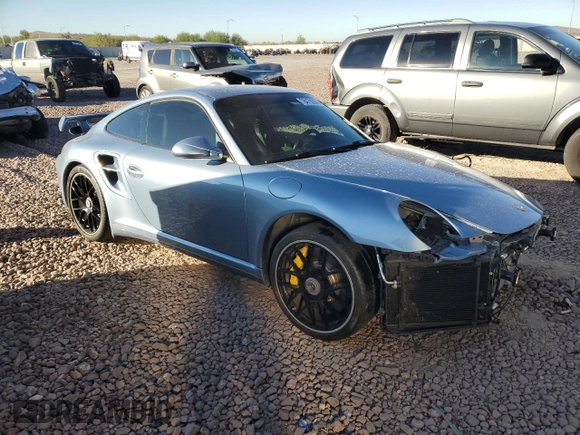 2011 Porsche 911 Turbo S with VIN WP0AD2A94BS766757, listed as a Copart auction lot 78470004 with 52,141 mi miles and Salvage Title. Bid and sale history available at DreamBid. Image 4.