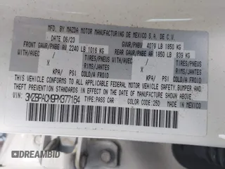 2023 Mazda 3 S Preferred with VIN 3MZBPACM9PM377164, listed as a IAAI auction lot 42098075 with 24,764 mi miles and . Bid and sale history available at DreamBid. Image 9.