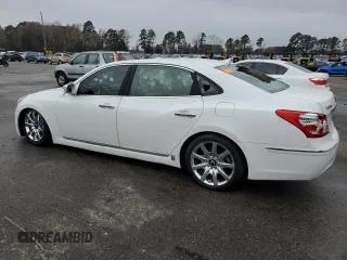 2013 Hyundai Equus Signature with VIN KMHGH4JH0DU065931, listed as a Copart auction lot 82661774 with 129,843 mi miles and Salvage title. Bid and sale history available at DreamBid. Image 2.