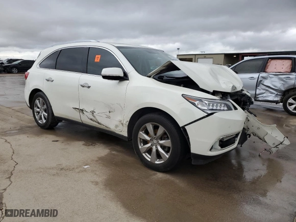 2015 Acura MDX Advance/Entertainment Pkg with VIN 5FRYD3H85FB008512, listed as a Copart auction lot 86460264 with 282,612 mi miles and Salvage Title. Bid and sale history available at carsss.com. Image 4.